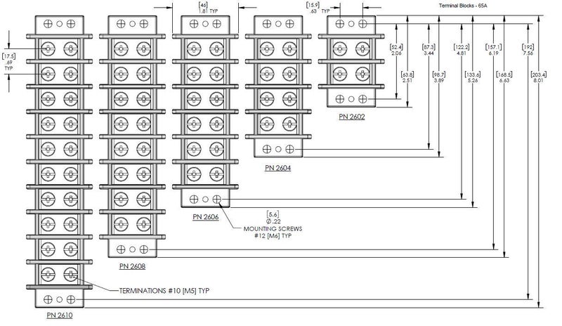 Blue Sea Systems 2604 4 Circuit 65A Terminal Block - Image 2