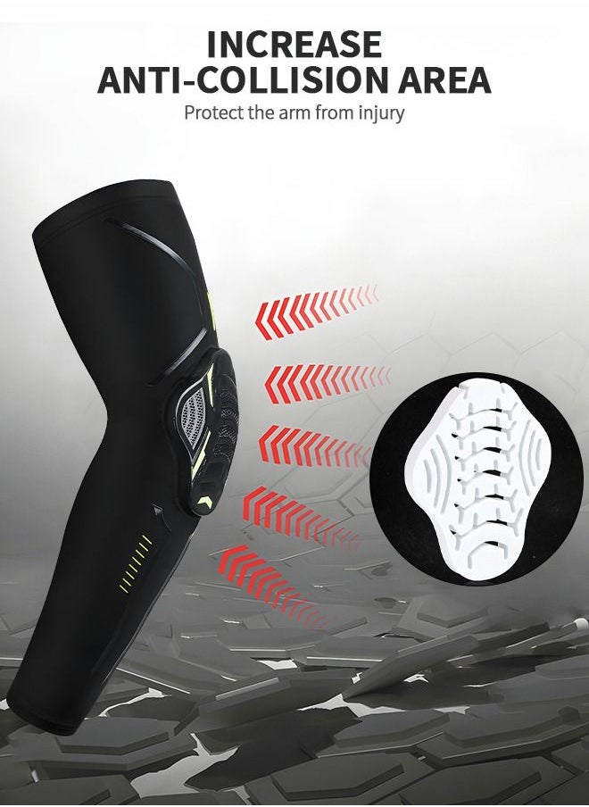 GROIC Honeycomb Crash Arm Elbow Pads, Sports Compression Arm Sleeves, Compression Padded Elbow Pads, Basketball Arm Sleeves, Sports Elbow Pads, Sports Protective Equipment, Cycling Protective Gear  - Image 2