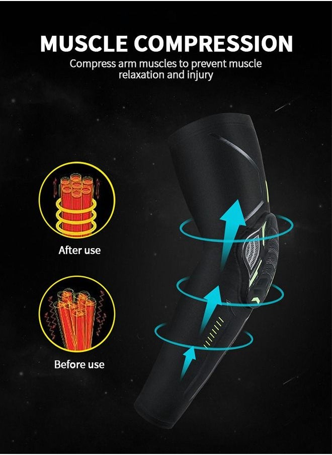 GROIC Honeycomb Crash Arm Elbow Pads, Sports Compression Arm Sleeves, Compression Padded Elbow Pads, Basketball Arm Sleeves, Sports Elbow Pads, Sports Protective Equipment, Cycling Protective Gear  - Image 5