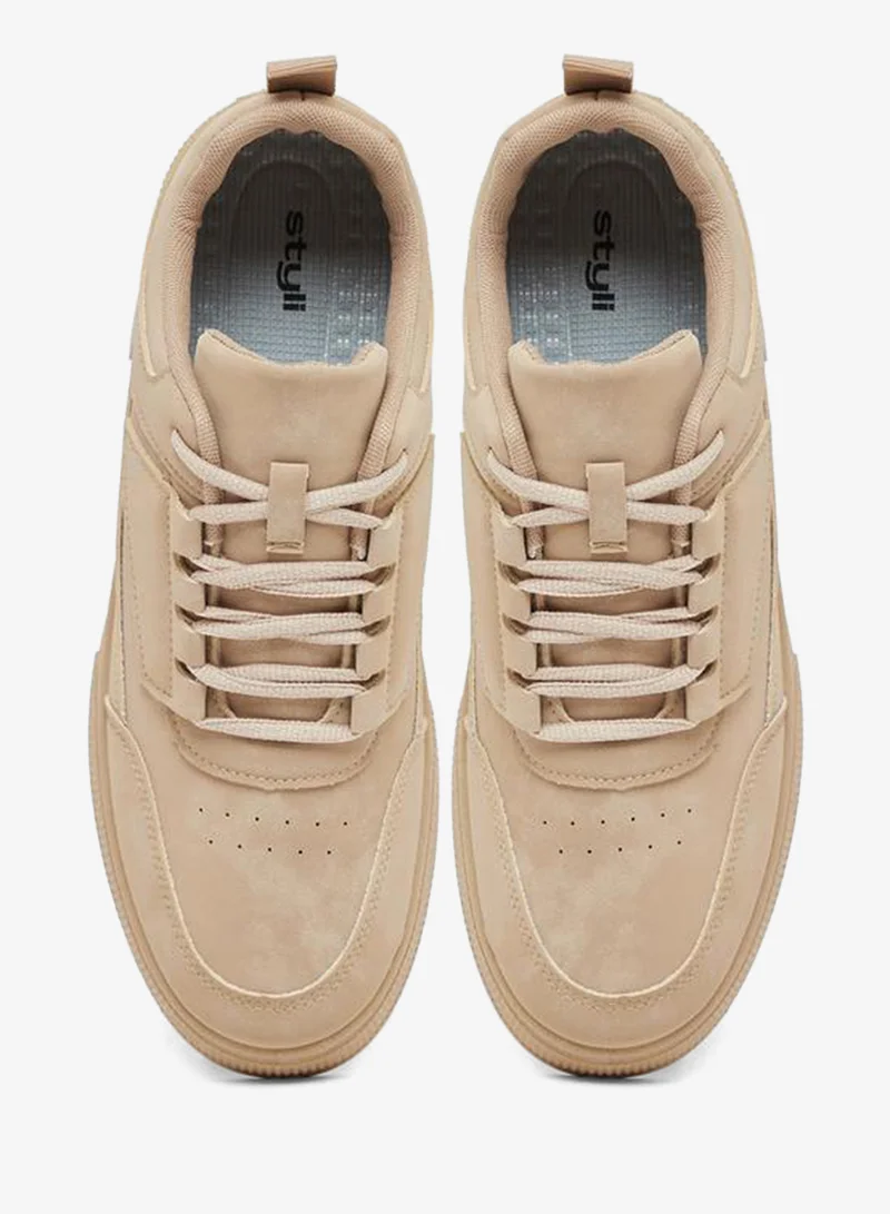 Styli Active Suede Courtroom Lace Up Sneakers