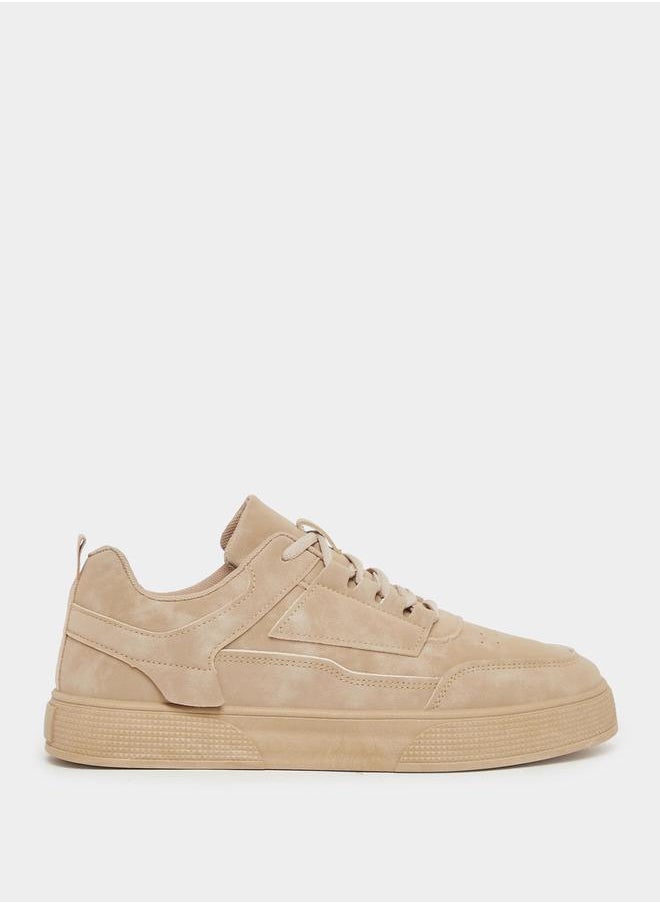 Styli Suede Courtroom Lace Up Sneakers  - Image 1