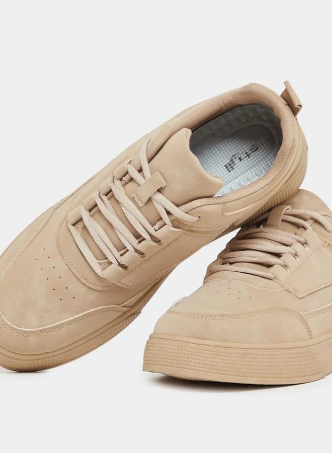 Styli Styli Suede Courtroom Lace Up Sneakers
