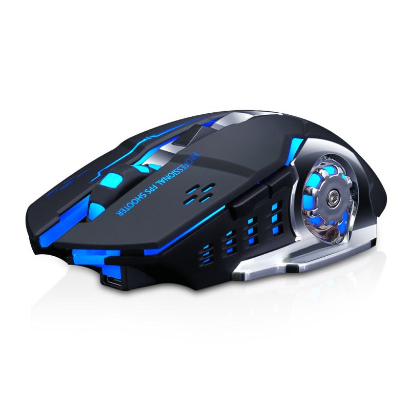 Wireless Gaming Mouse: Black Dual Wireless Connection Mode - 3-Level Adjustable DPI Silent Click Rechargeable Automatic Sleep for Home Office Gamers Professionals - Image 1
