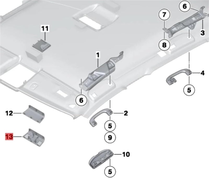 Vuzmode Car Reading Light Cover Frame for BMW - Image 2