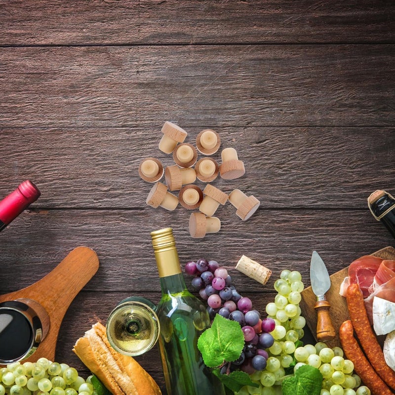 Beavorty 12pcs Polymer Wine Bottle Stoppers Corks Bulk Set T-shape Reusable Bottle Plugs Wine Sealing Caps for Home and Bar Use - Image 5