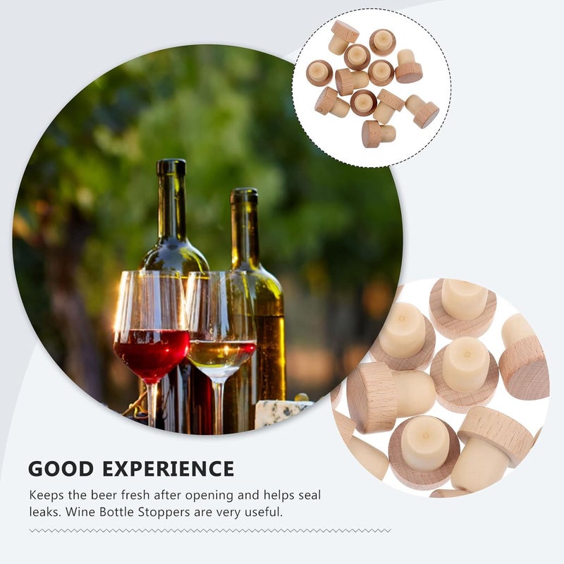 Beavorty 12pcs Polymer Wine Bottle Stoppers Corks Bulk Set T-shape Reusable Bottle Plugs Wine Sealing Caps for Home and Bar Use - Image 3