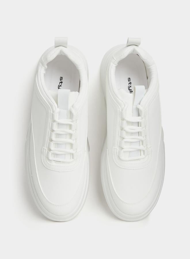 Styli Styli Pull Tab Detail Lace-Up Sneakers  - Image 4