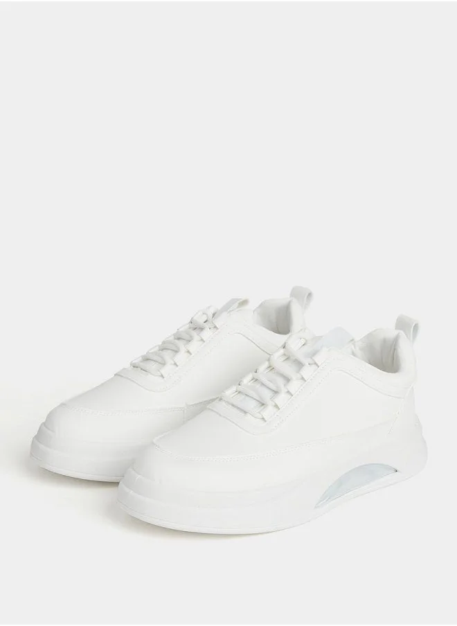 ستايلي Pull Tab Detail Lace-Up Sneakers