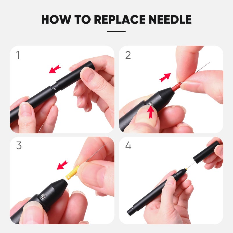 FOSHIO PPF Decon Needle with Extra 4pcs Stainless Steel Micro-Barbed Needle Removal Tool from Adhesive for PPF Installation Vinyl Wrap Tools Window Tint Kit - Image 5