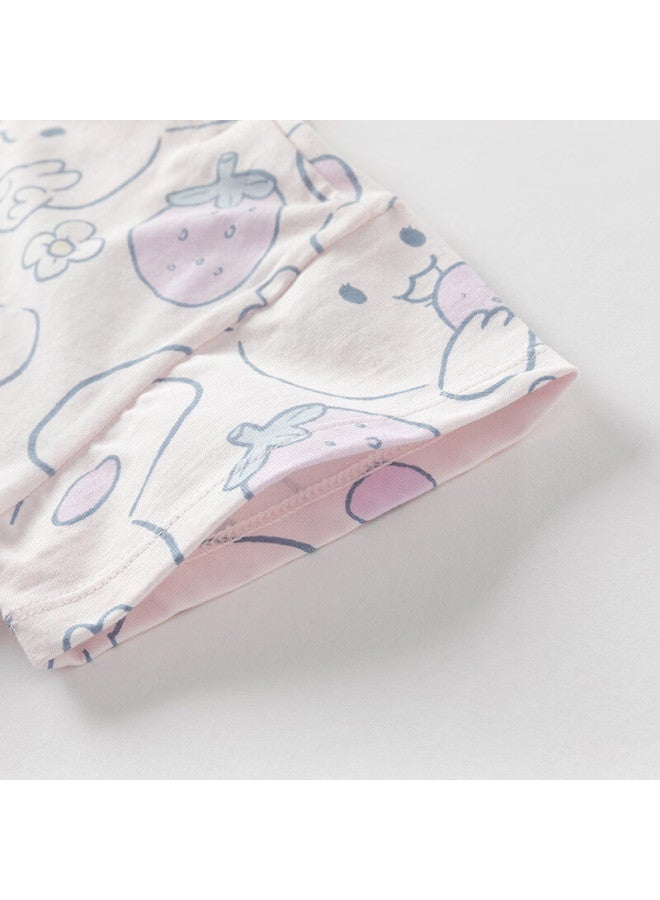 Dave & Bella David Bella Kids Short Sleeve T-shirt Girls Cotton Undershirt Summer Clothing Baby Girls Antibacterial Top - Image 3