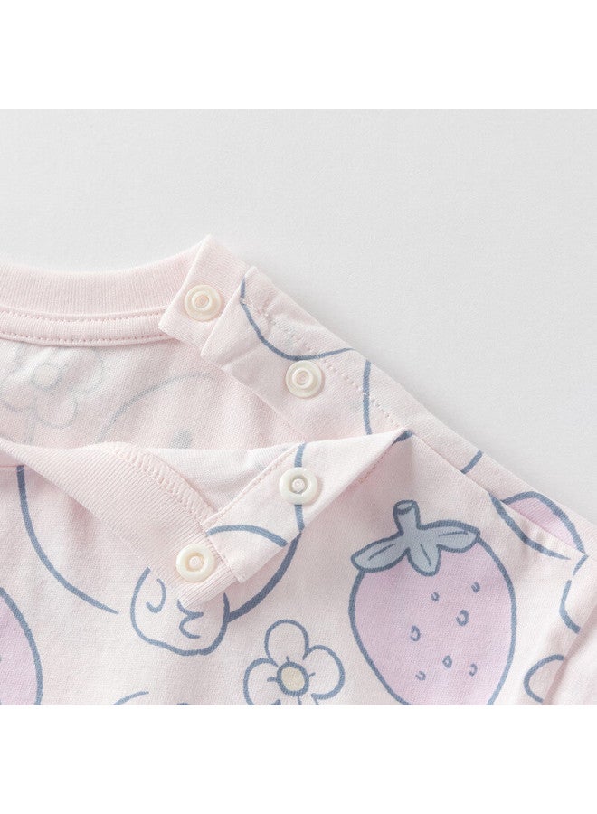 Dave & Bella David Bella Kids Short Sleeve T-shirt Girls Cotton Undershirt Summer Clothing Baby Girls Antibacterial Top - Image 2