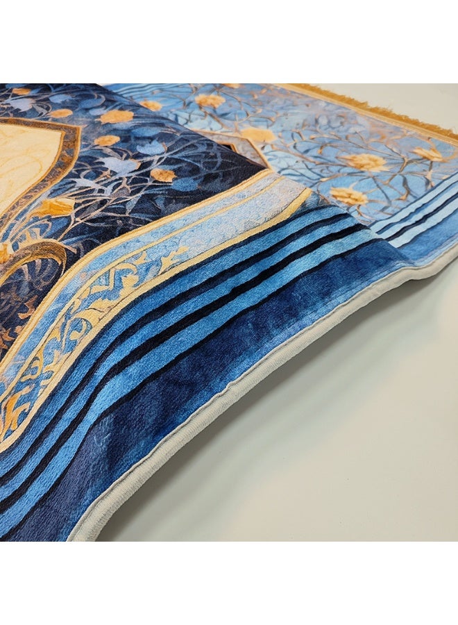 سجادة صلاة لكبار السن، سجادة صلاة طبية مزدوجة الطبقات مبطنة بإسفنج الذاكرة، كبيرة وسميكة مبطنة فاخرة ناعمة رائعة للركبتين والجبهة، سجادة صلاة مبطنة ومريحة للغاية - Image 4