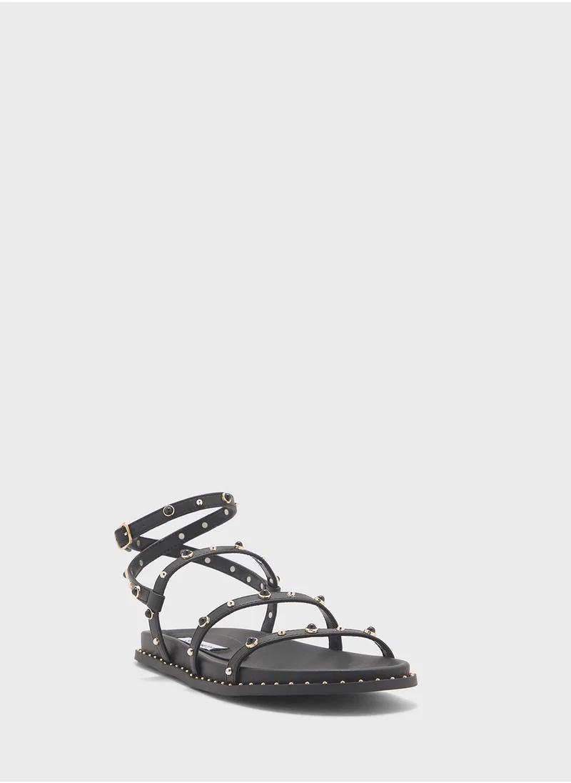 STEVE MADDEN Stormie Ankle Strap Flat Sandals