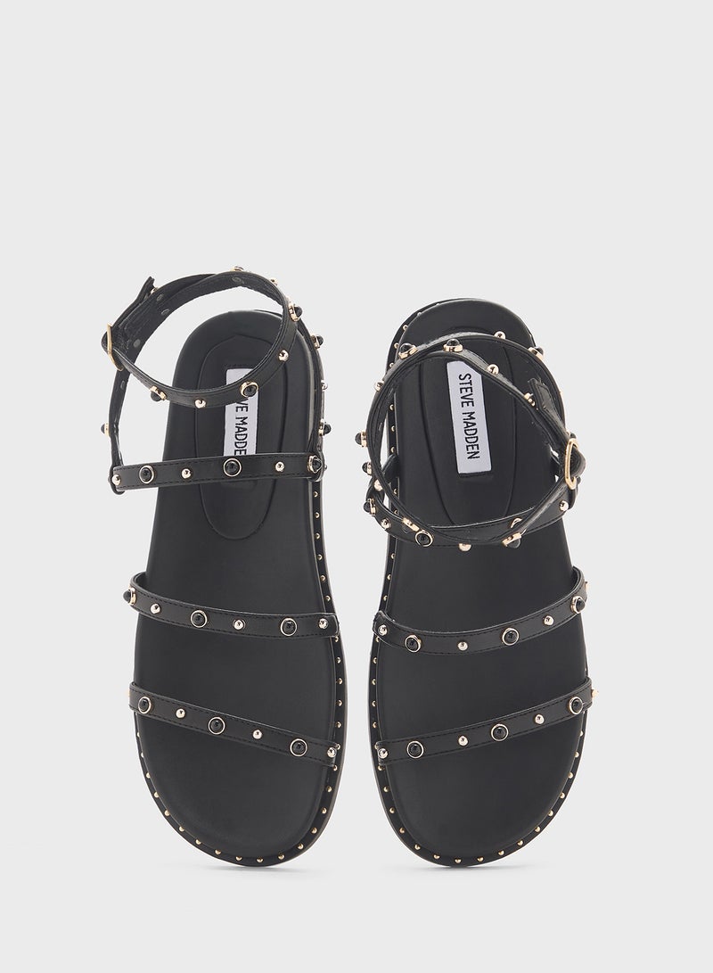 STEVE MADDEN Stormie Ankle Strap Flat Sandals  - Image 4
