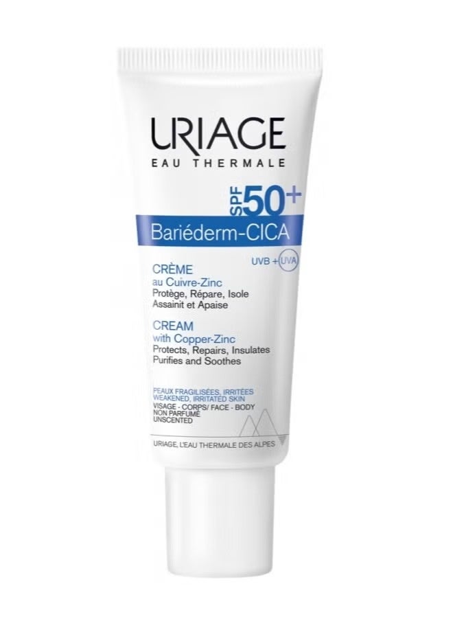 Uriage Bariéderm Repairing Cica-Cream SPF50+ 40ml