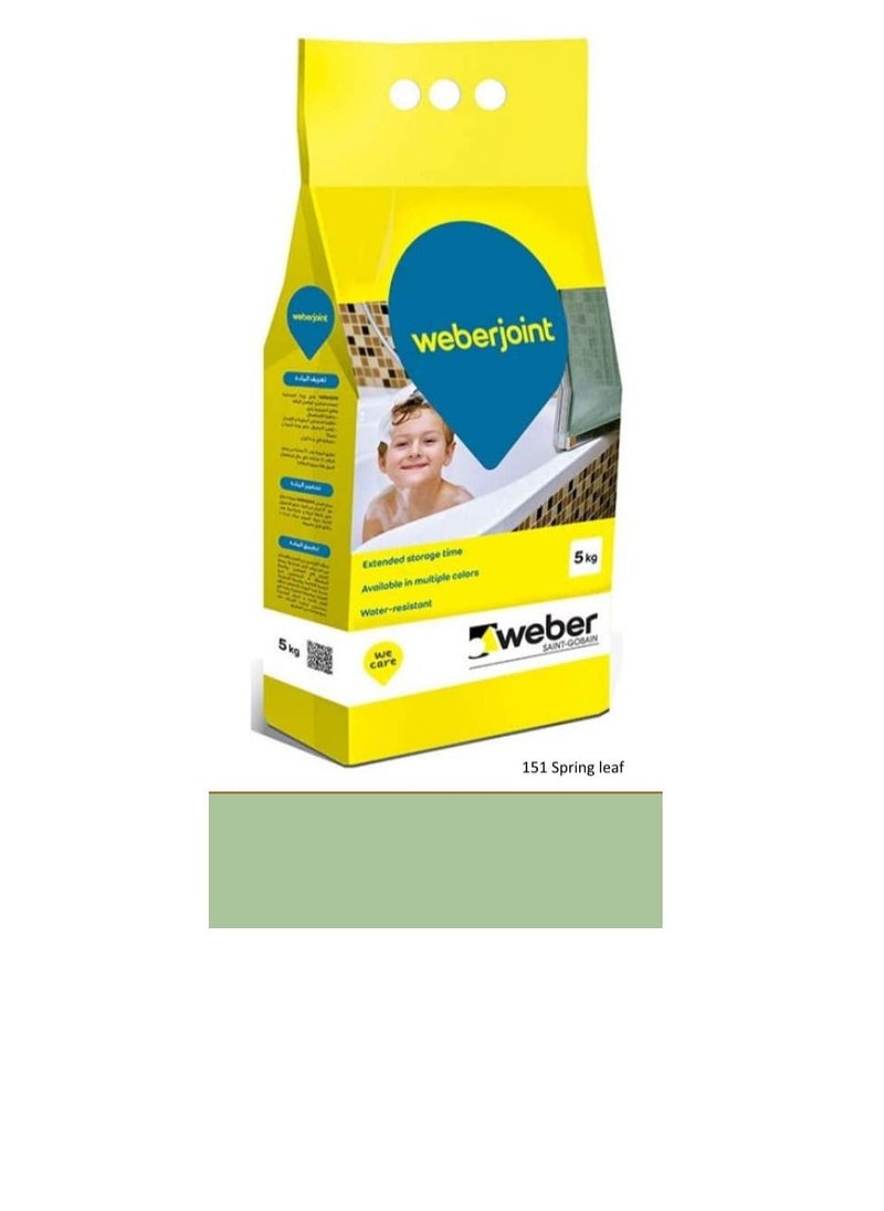 Weber - Weber Cement Based Pre Mixed Tile Joint Grout Multi Colors SPRING LEAF - Image 1