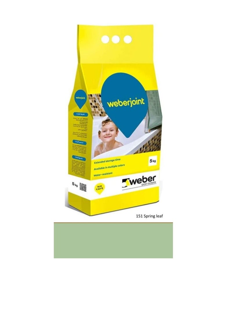 Weber - Weber Cement Based Pre Mixed Tile Joint Grout Multi Colors SPRING LEAF - Image 1