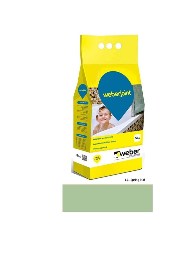 Weber - Weber Cement Based Pre Mixed Tile Joint Grout Multi Colors SPRING LEAF - Image 1