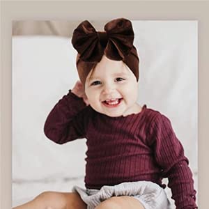 WHISKET Band Velvet Headband Bows Turban Head Wrap Hair Bands for Baby Girls, Toddlers and Girls [pack of 2]- Multicolor - Image 3