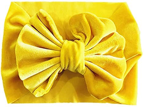 WHISKET Band Velvet Headband Bows Turban Head Wrap Hair Bands for Baby Girls, Toddlers and Girls [pack of 2]- Multicolor - Image 4