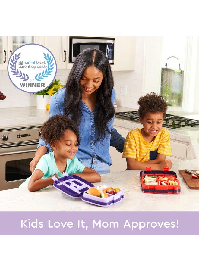 بنتجو صندوق غداء للأطفال من Bentgo Kids Prints، مقاوم للتسرب، بخمسة أقسام، بتصميم بينتو - أحجام مثالية للحصص للأعمار من 3 إلى 7 سنوات، متين، مقاوم للسقوط، آمن للاستخدام في غسالة الأطباق، ومصنوع من مواد خالية من مادة BPA (وحيد القرن) - Image 2