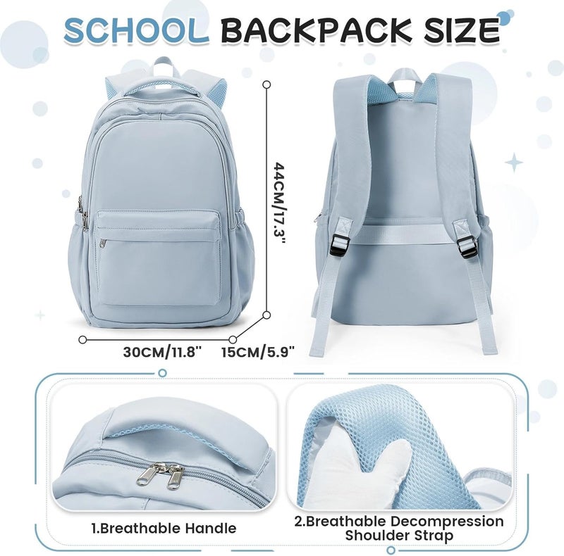 HYC00 School Backpack Womens, Causal Travel School Bags 14 Inch Laptop Backpack for Teenage Girls Lightweight Rucksack Water Resistant Bookbag College Boys Men Work Daypack - Image 2