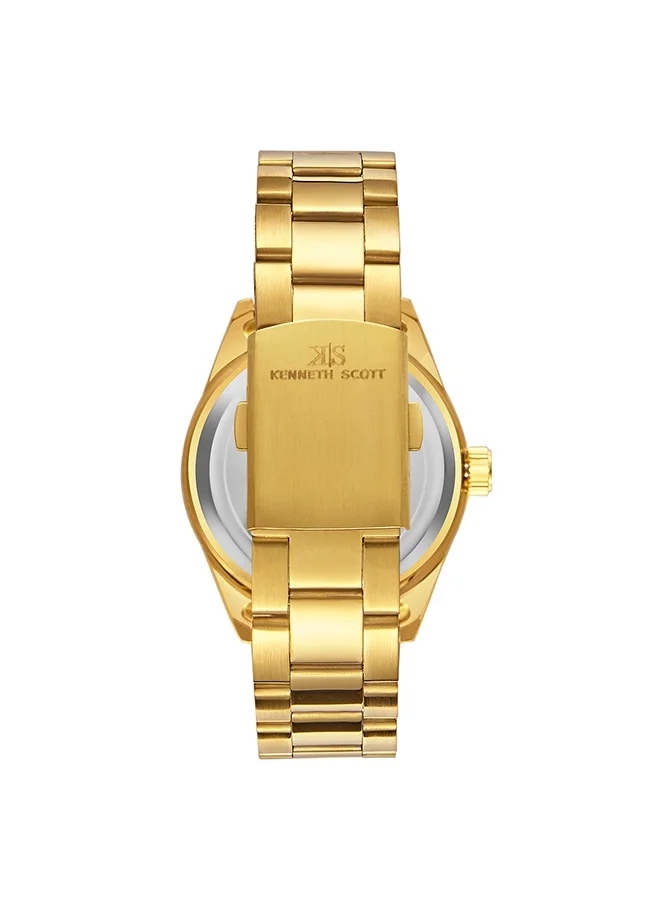 KENNETH SCOTT Men's Stainless Steel Analog Watch K23024-GBGCB - 44 mm