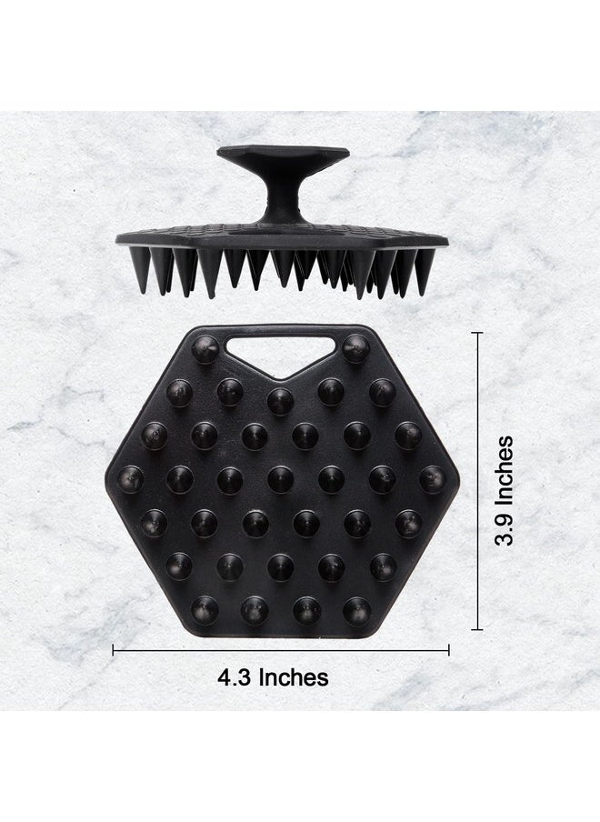 MANEJACK - Scalp Exfolizator Tool for Beard Growth, Silicone Mustache Shampoo Comb for Men w/Flexible &Soft Bristles Shower Brush, Scrubber for Dandruff Removal - Image 1