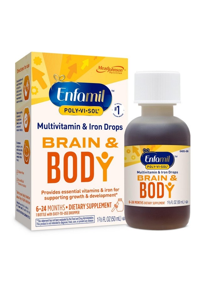 Enfamil Poly-Vi-Sol with Iron Liquid Multivitamin Drops, Supports Growth & Development*, 50mL Bottle - Image 1