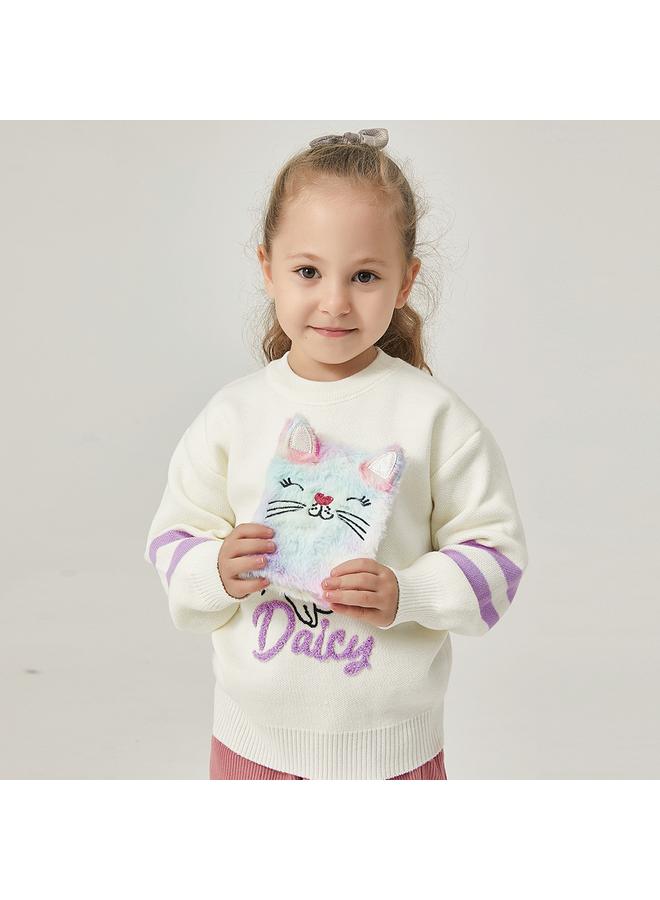 Bluejw Cats Cute Plush Notebook Children's Writing Cartoon Book Girl's Hand Account Book Journal Birthday Gift For Women - Image 4