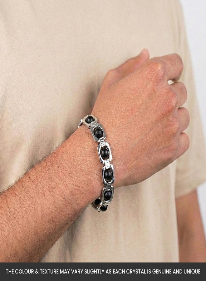 Astrotalk Metal Karungali Bracelet (Silver) | Certified Ebony Wood | Powerful Spiritual Protection, Emotional Balance & Positivity | Bracelet for Man & Women | Gift for Man & Woman - Image 5