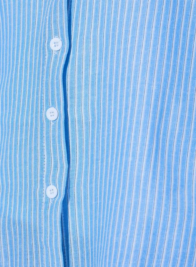 Styli Blue Pack of 2 - Striped Long Sleeve Shirt and Tank Set for Women | Best Price UAE