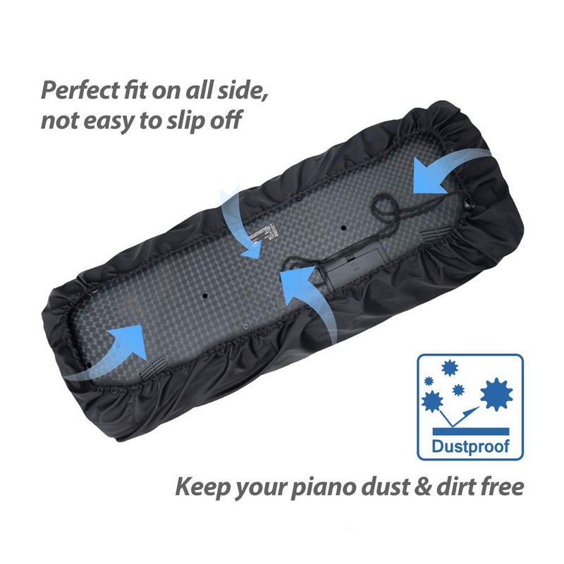 Ruibo 88 Key Keyboard Cover/Electronic Piano Keyboard Dust Cover with Drawstring made of 420D Oxford / 88 Key Music Keyboard Cover - Image 5