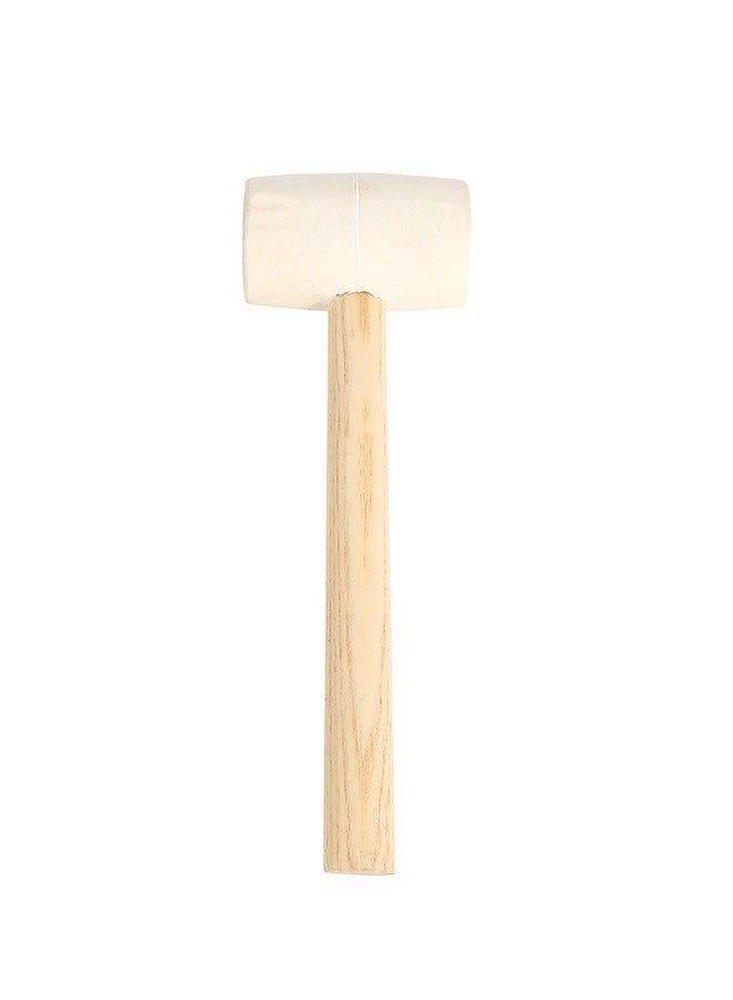 لوازم مطرقة مطاطية مع مقبض خشب - 510 جرام - لا تترك آثاراً - تمتص الصدمات - مناسبة للأرضيات، والأعمال اليدوية، والبناء - مقبض مريح غير قابل للانزلاق - مثالية للترميم المنزلي، والنجارة، ووضع الخيام - Image 2