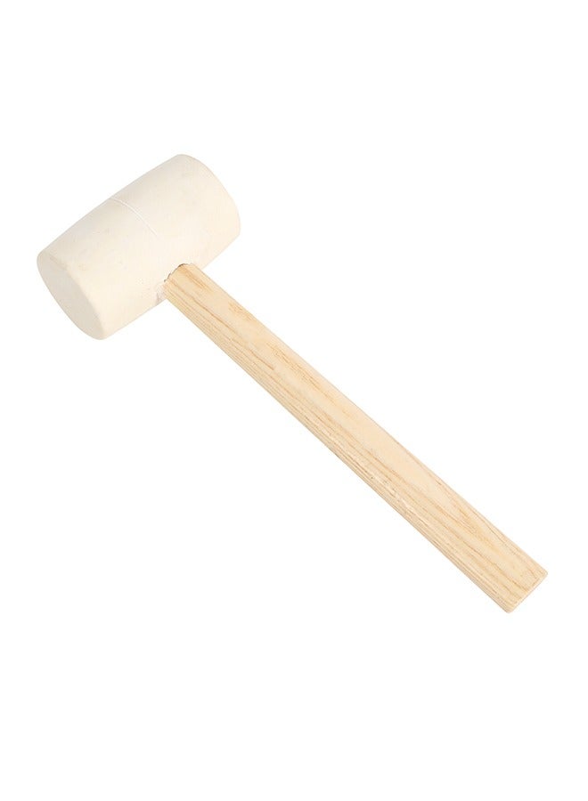 لوازم مطرقة مطاطية مع مقبض خشب - 510 جرام - لا تترك آثاراً - تمتص الصدمات - مناسبة للأرضيات، والأعمال اليدوية، والبناء - مقبض مريح غير قابل للانزلاق - مثالية للترميم المنزلي، والنجارة، ووضع الخيام - Image 4