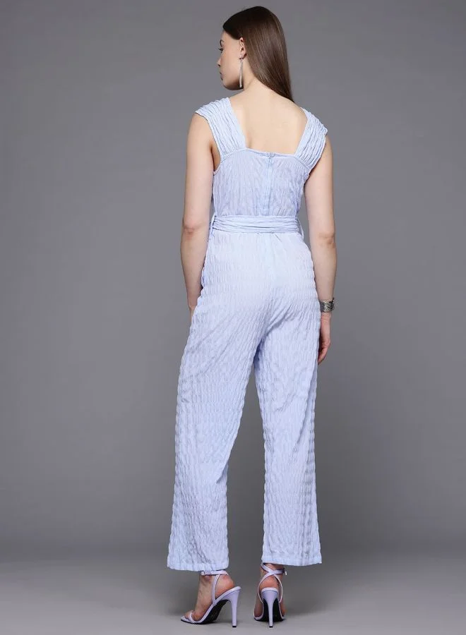 Freehand  Women Regular Fit Textured V-Neck Jumpsuit  | Best Price UAE