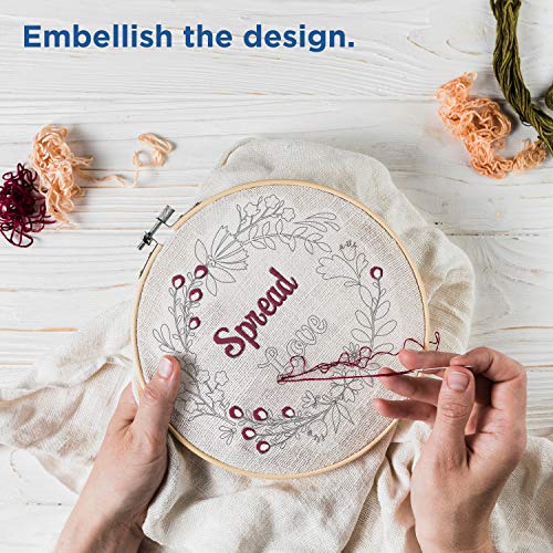 PrintWorks Water Soluble Embroidery Paper 8.5" x 11" - 12 Sheets - Made in The USA - Dissolvable Inkjet Printable Embroidery Transfer Paper - Stitch Patterns by Hand or with a Machine (00524) - Image 5