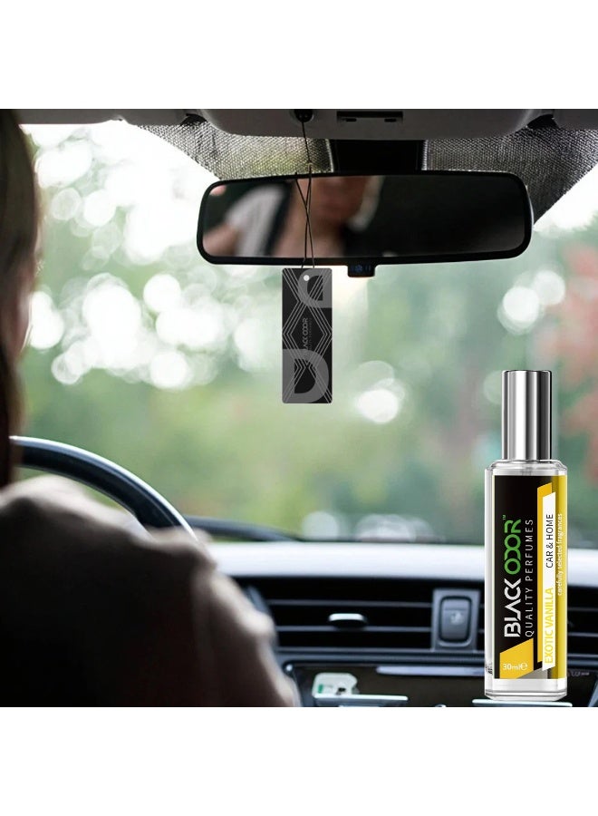 BLACK ODOR Exotic Vanilla Quality Perfume for Car & Home: Long-Lasting, Spill-Proof, 30ml Pure Essential Oil Air Freshener Spray with Hanging Diffuser Tag - Eco-Friendly, No Alcohol, and Allergen-Free for a Calming, Soothing Interior Freshness - Image 4