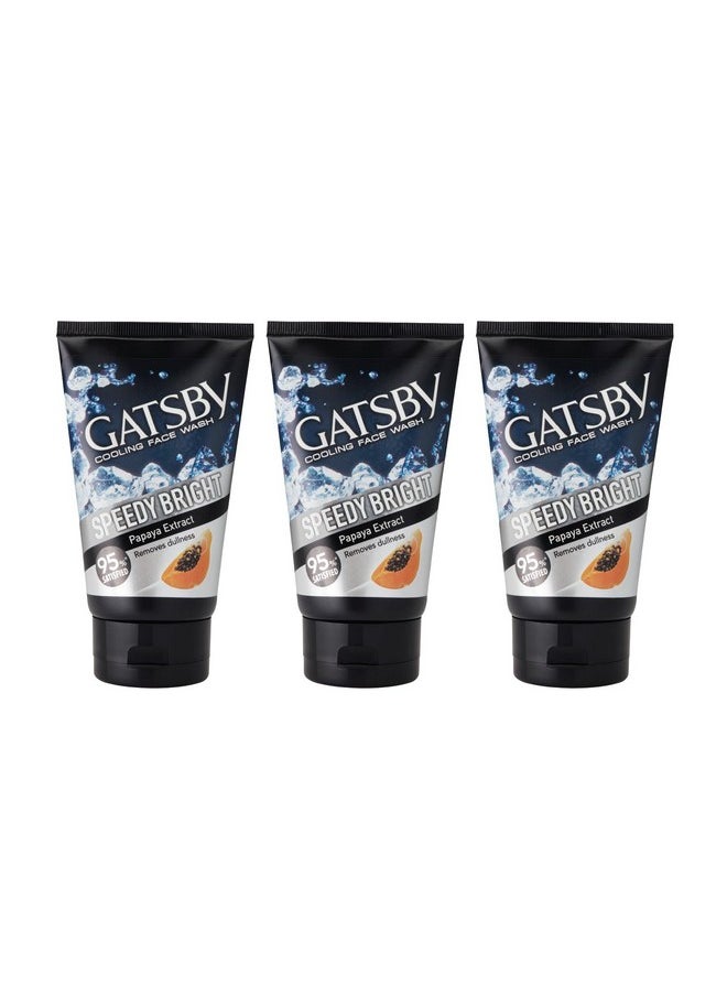 GATSBY Cooling Face Wash - Clear Whitening, 50Gm Each Pack Of 3 For Men  - Image 1