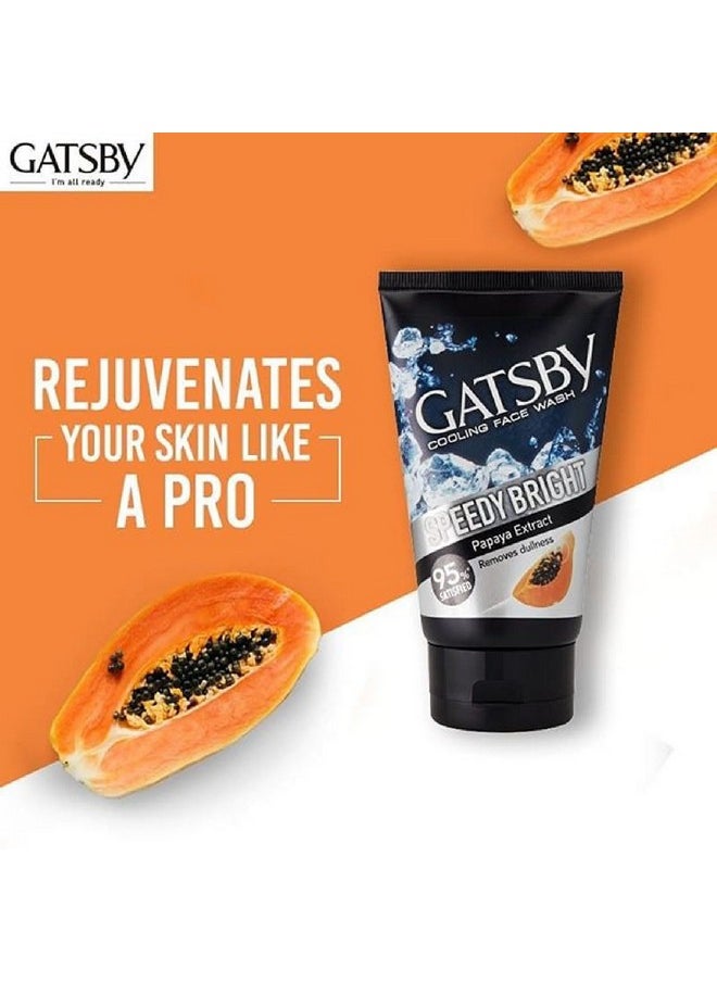 GATSBY Cooling Face Wash - Clear Whitening, 50Gm Each Pack Of 3 For Men  - Image 5