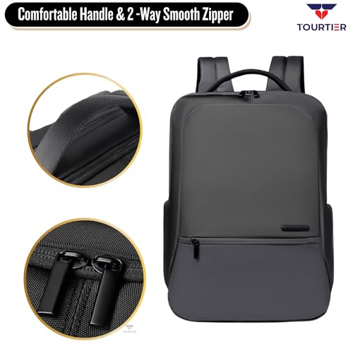 TOURTIER Multifunctional Laptop Bag, Casual Backpack for Business, Travel, School, College, Computer (DESIGN-1, GREY) - Image 5