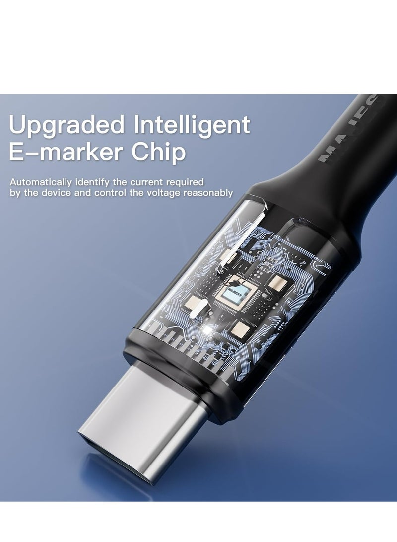 Majesty USB-A to USB-C Charger Cable Braided Fast Charging Cord 45W (15V/3A) Compatible with Samsung, MacBook Pro, Nintendo Switch and More - Black 1M - Image 5