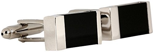 Peluche Silver and Black Onyx Stone Cufflinks for Men - Image 5