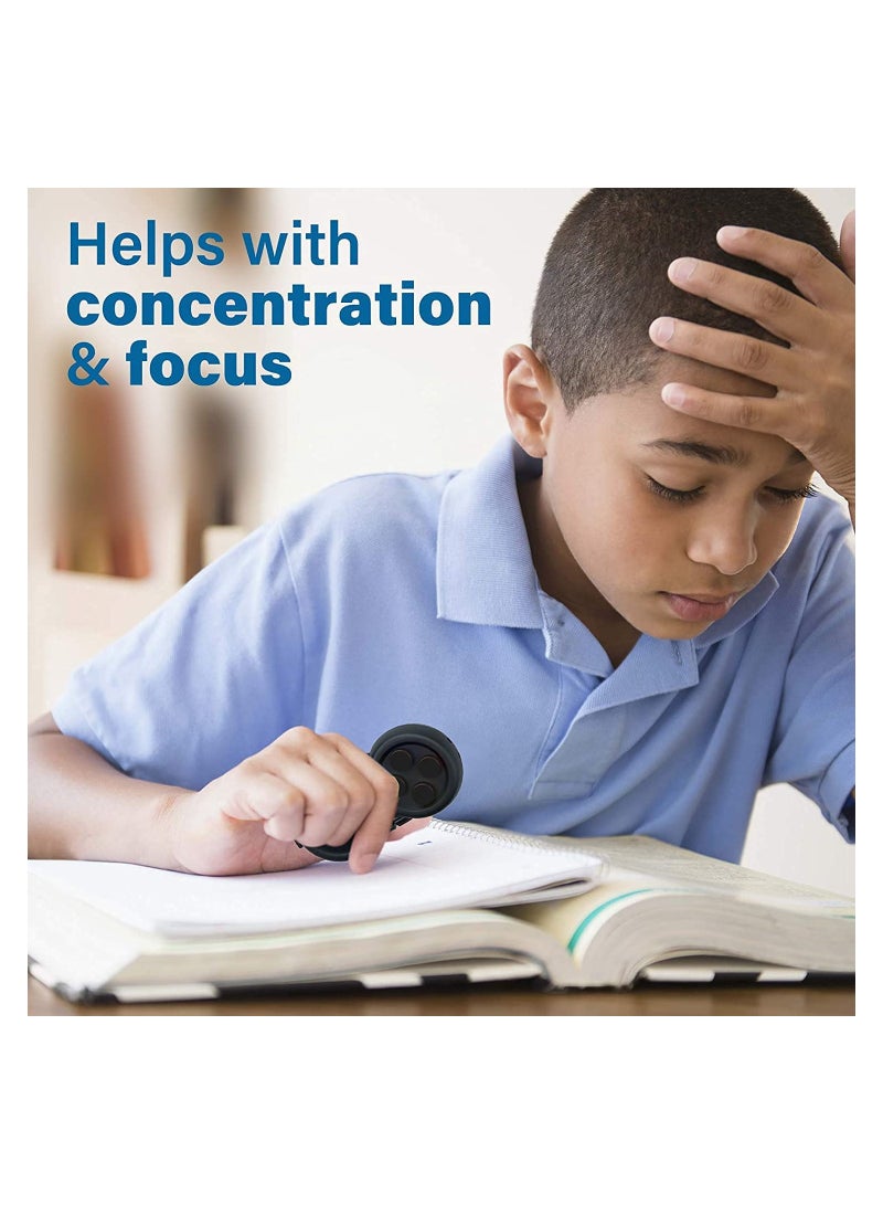 Excefore Fidget Pad Toy for Anxiety and Stress Relief 8 Fidget Features Cube with Silent Button ABS Plastic Fidget Controller Pad Cube for Kids and Adults (Black) - Image 4