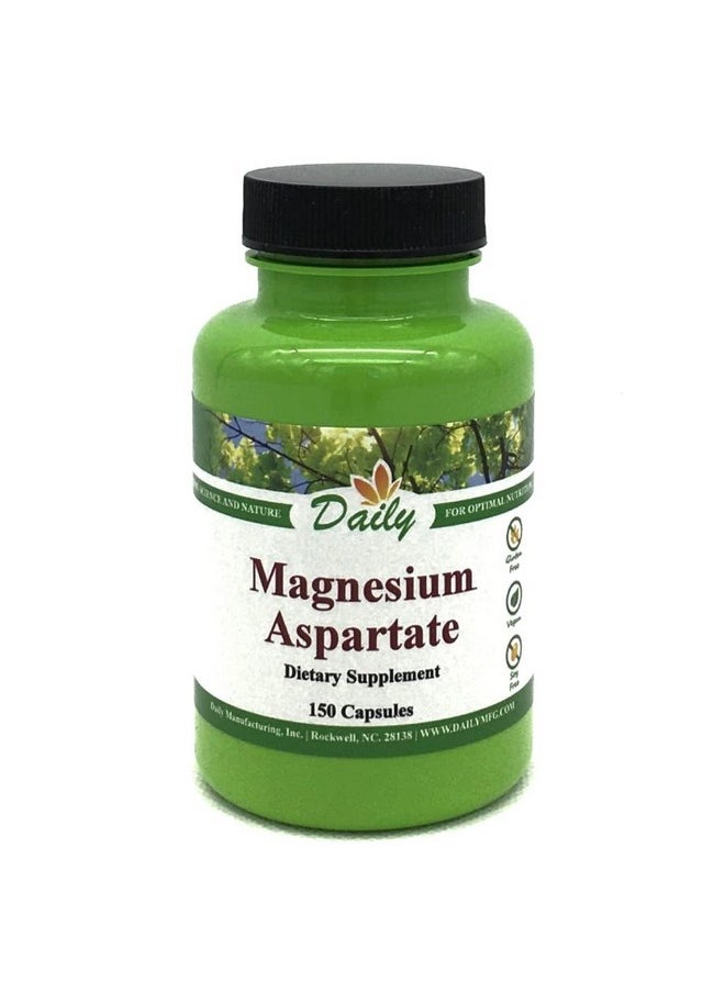 Daily Manufacturing Daily Manufacturing Magnesium (100 mg from Magnesium Aspartate) 150 Vegetarian Capsules  - Image 1