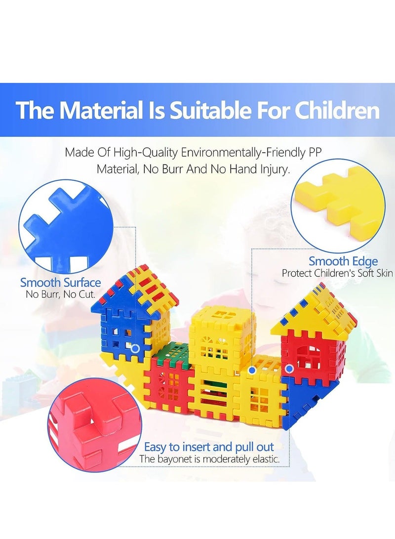 Interlocking Building Blocks Toys for Kids - Toddlers Building Blocks Educational STEM Building Toys–Kindergarten Toys Preschool manipulatives for Toddlers Toys Set 100 PCS - Image 2