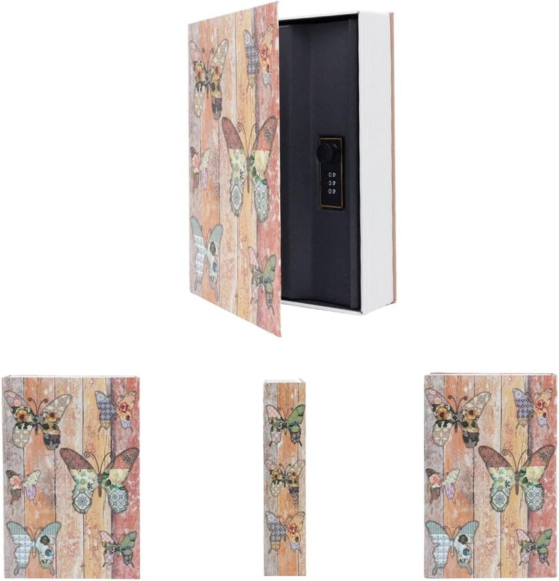 PACOLO Diversion Book Safe Storage Box (Size 9.5"×6.2"×2.2") With Security Combination Lock, Dictionary Secret Hidden Safe (Butterfly - Combination Lock) - Image 2