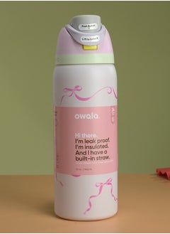 Owala 32 Oz. Owala FreeSip Stainless Steel Water Bottle in Pink ribbon  - Image 1