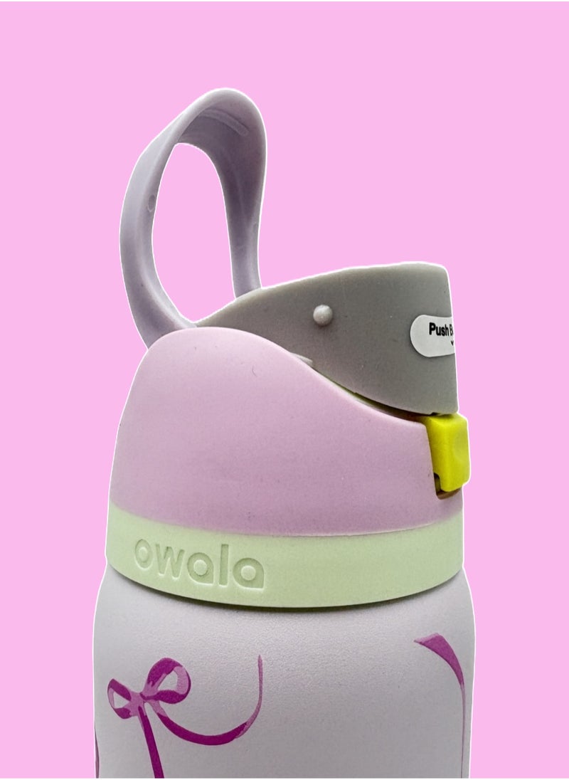 Owala - 32 Oz. Owala FreeSip Stainless Steel Water Bottle in Pink ribbon - Image 1
