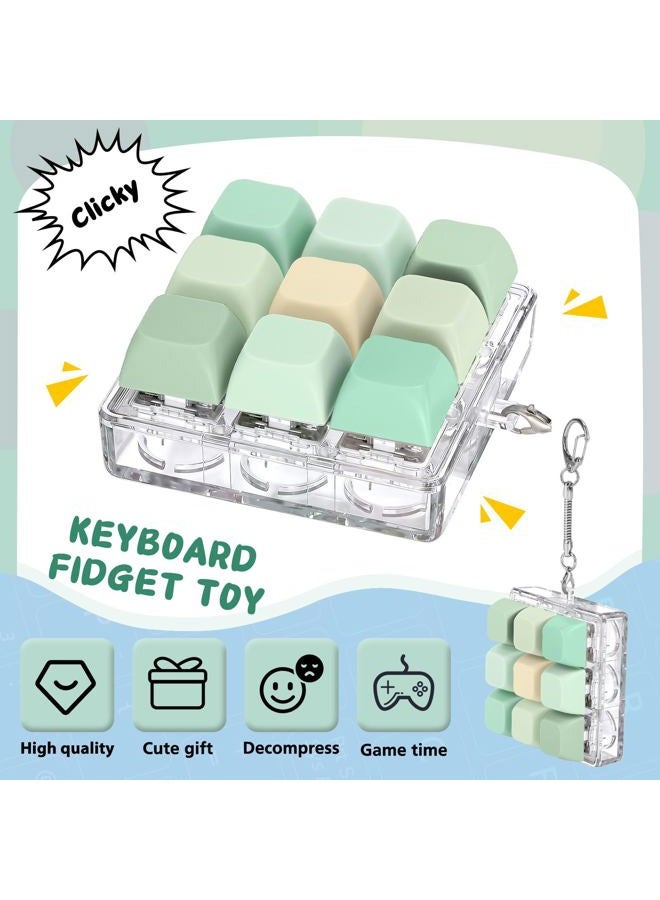 Axlksia Keyboard Fidget Toy, Fidget Clicker Keyboard Fidget Keychain, Button Fidget Gifts for Adults to Relieve Stress and Pass Time (2 Pack A) - Image 4
